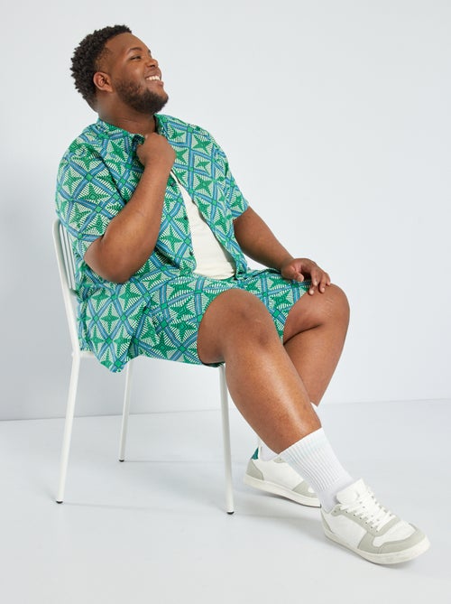 Camisa estampada de manga curta - Kiabi