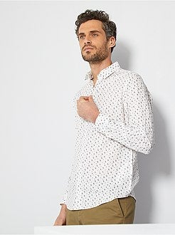 Camisa estampada em cachemira - Kiabi