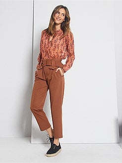 Camisa estampada em tule - Kiabi