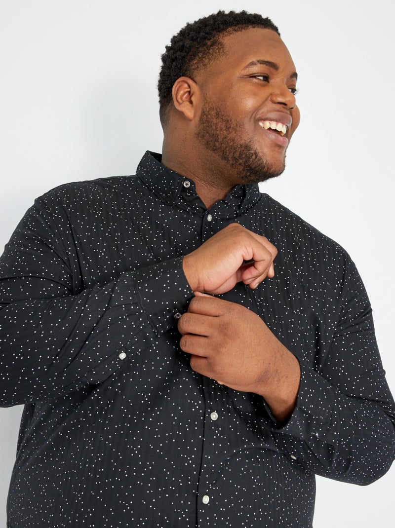 Camisa estampada PRETO - Kiabi