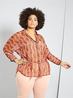 Camisa estampada transparente - Kiabi