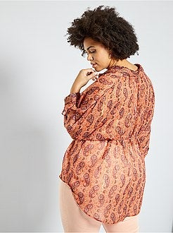 Camisa estampada transparente - Kiabi