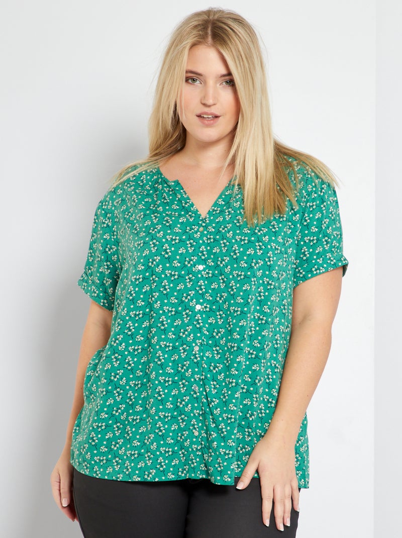 Camisa estampada VERDE - Kiabi