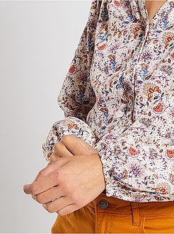 Camisa estampado florido - Kiabi
