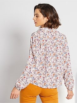 Camisa estampado florido - Kiabi