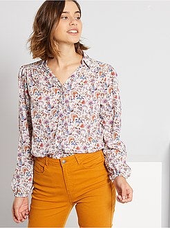 Camisa estampado florido - Kiabi