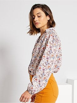 Camisa estampado florido - Kiabi
