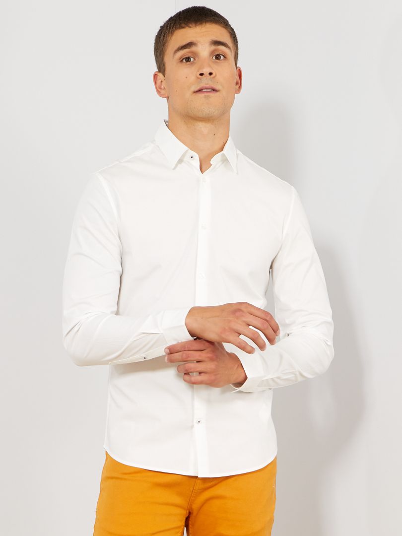 Camisa extra slim elástica