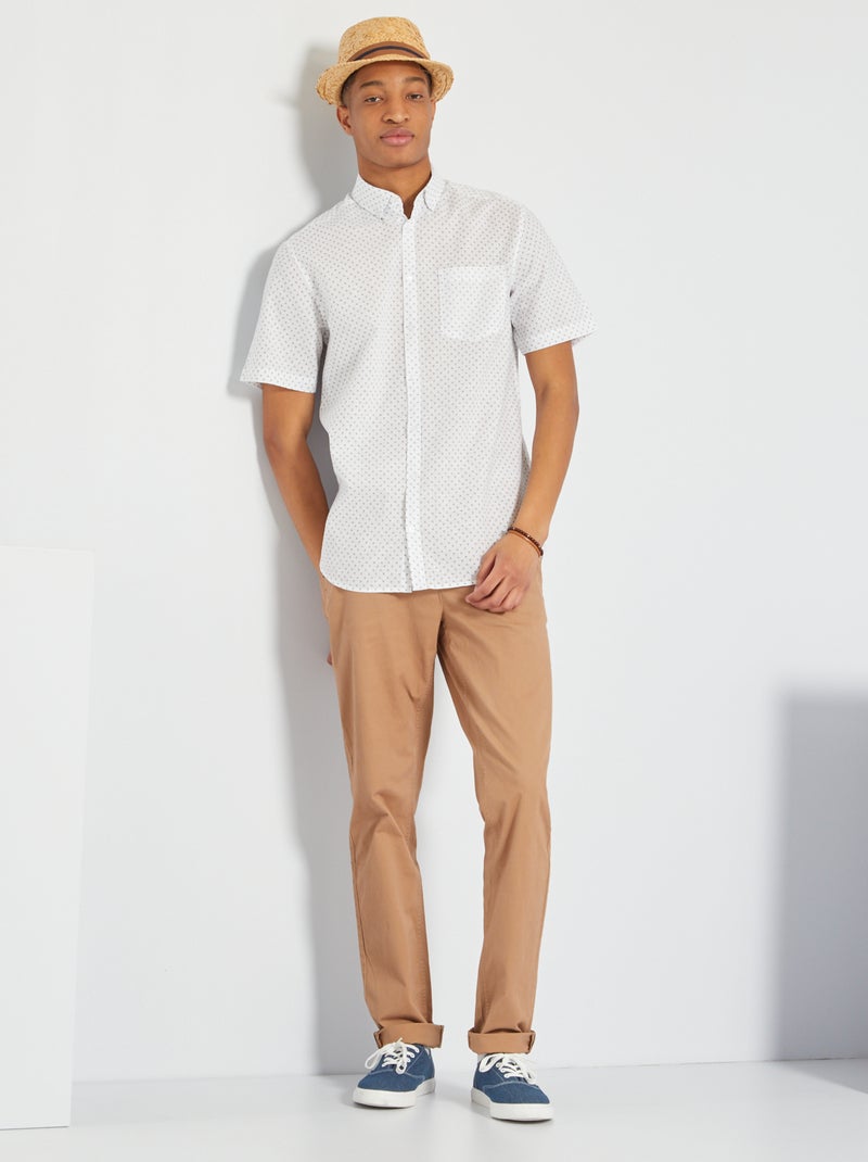 Camisa fantasia em linho +1m90 BRANCO - Kiabi