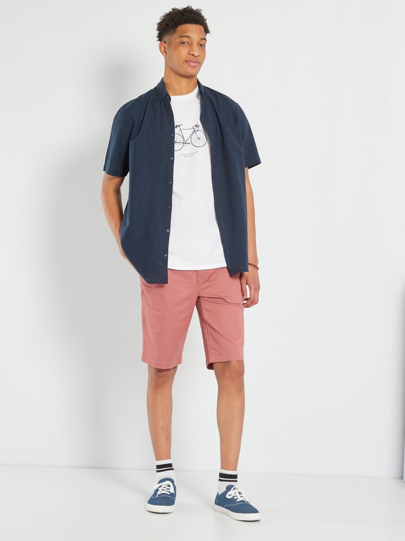 Camisa fantasia em linho AZUL - Kiabi