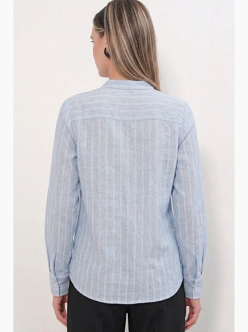 Camisa feminina bdart Azul-céu - Kiabi