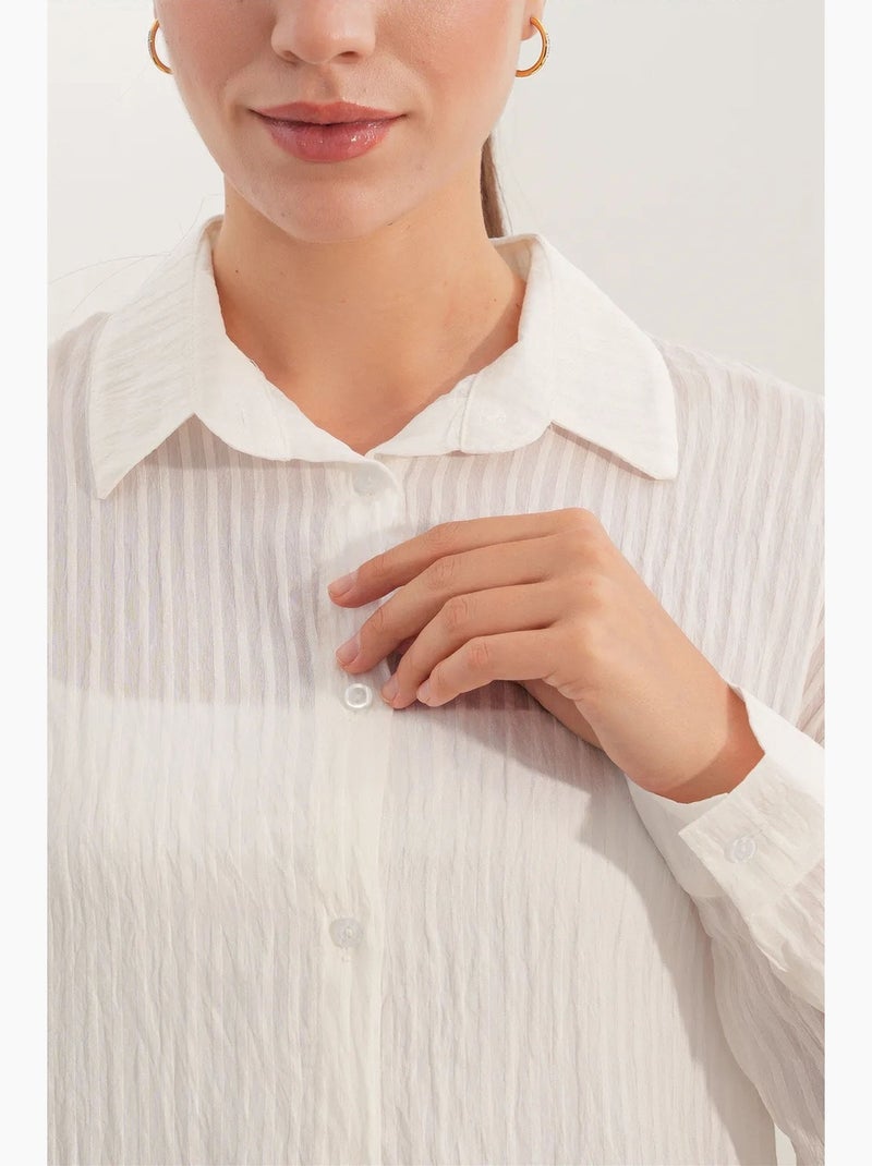 Camisa feminina bdart Branco - Kiabi