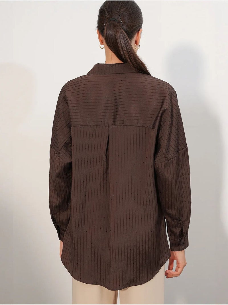 Camisa feminina bdart Castanho-chocolate - Kiabi