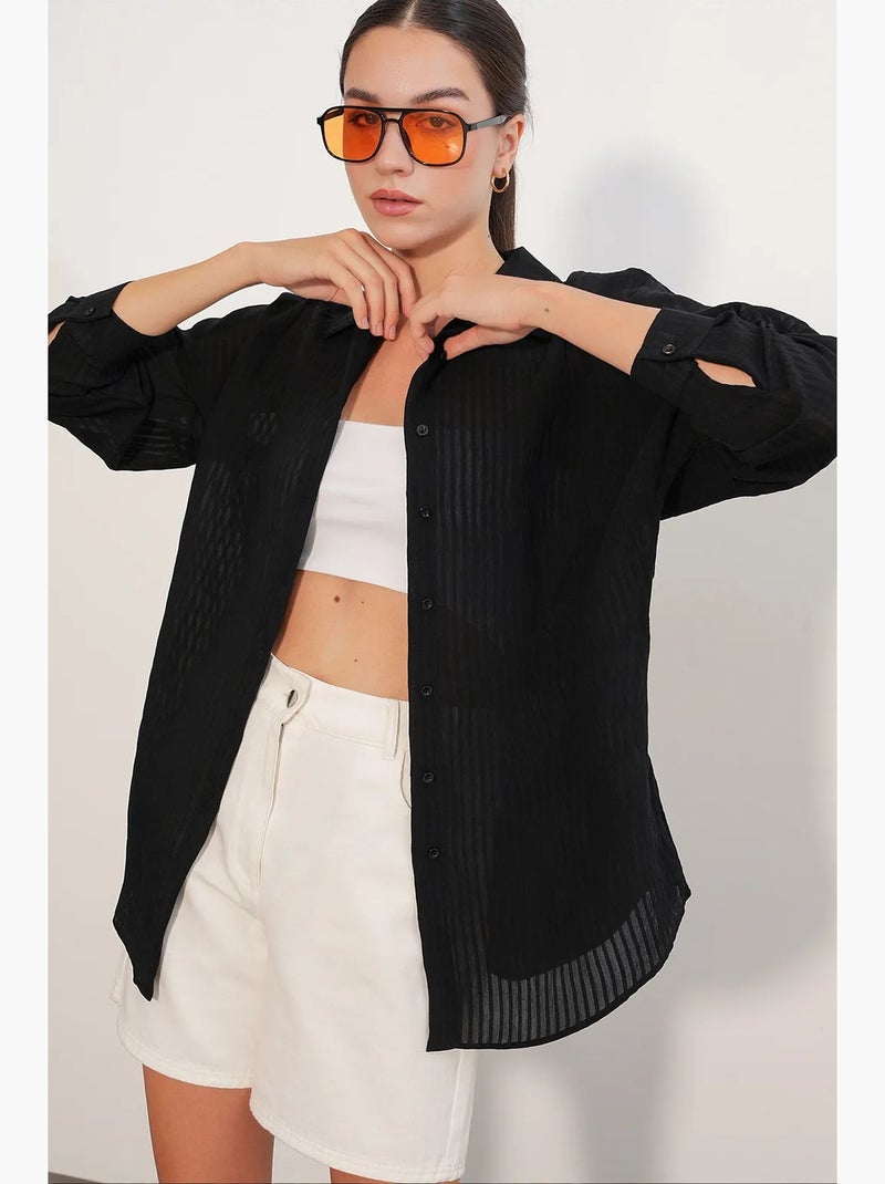 Camisa feminina bdart Preto - Kiabi