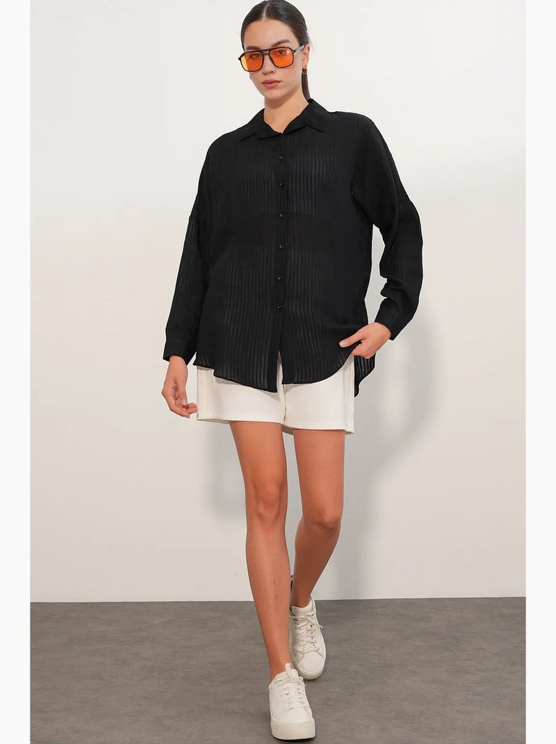 Camisa feminina bdart Preto - Kiabi