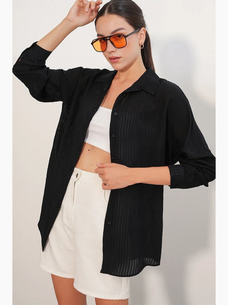 Camisa feminina bdart Preto - Kiabi