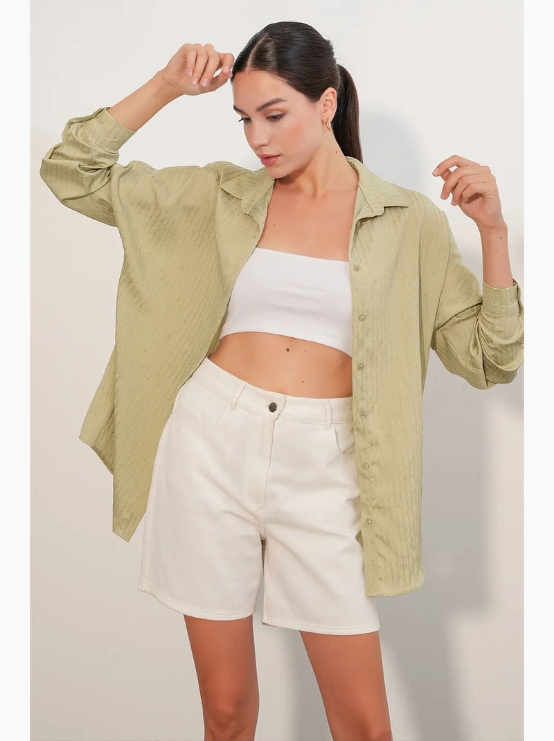 Camisa feminina bdart Verde menta - Kiabi