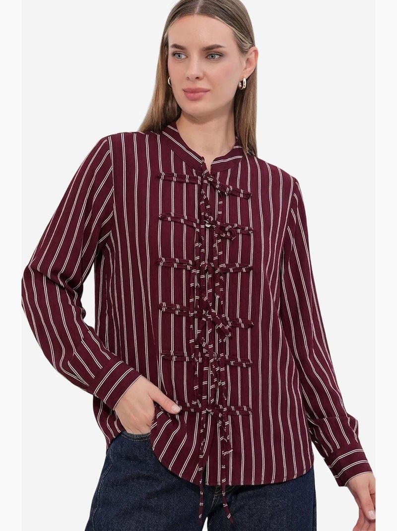 Camisa feminina bdart Vermelho bordô - Kiabi