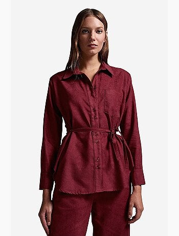 Camisa feminina de poliéster e viscose dilvin