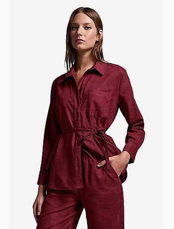 Camisa feminina de poliéster e viscose dilvin