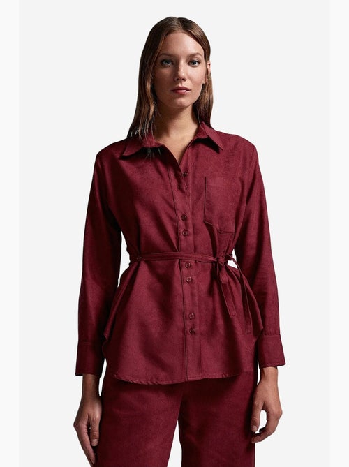 Camisa feminina de poliéster e viscose dilvin - Kiabi Camisa feminina de poliéster e viscose dilvin - Kiabi