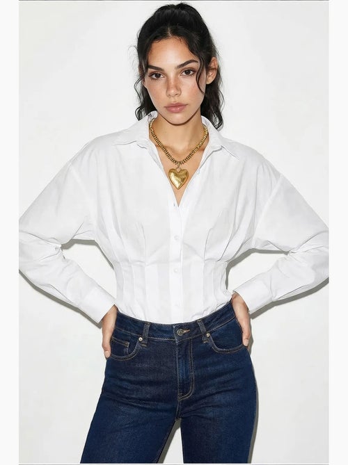 Camisa feminina de poliéster lucci - Kiabi