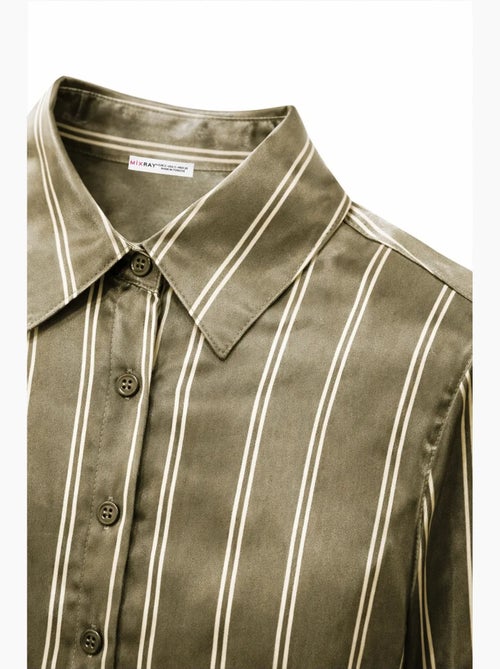 Camisa feminina de poliéster mixray - Kiabi Camisa feminina de poliéster mixray - Kiabi