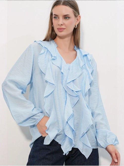 Camisa feminina de viscose e nylon bdart - Kiabi