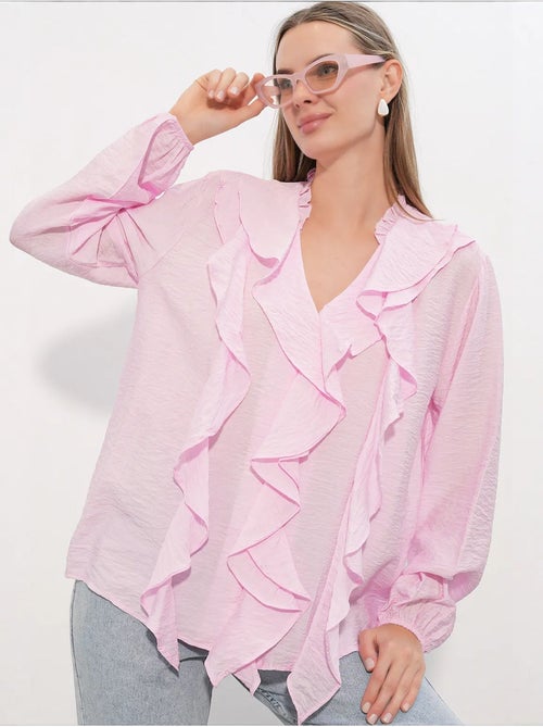 Camisa feminina de viscose e nylon bdart - Kiabi
