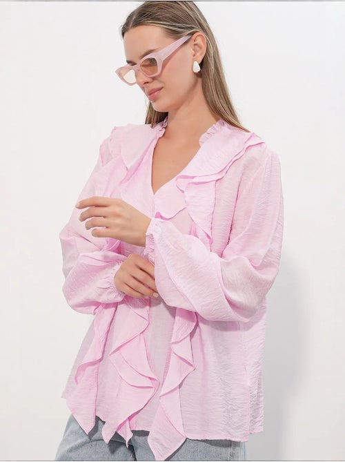 Camisa feminina de viscose e nylon bdart - Kiabi