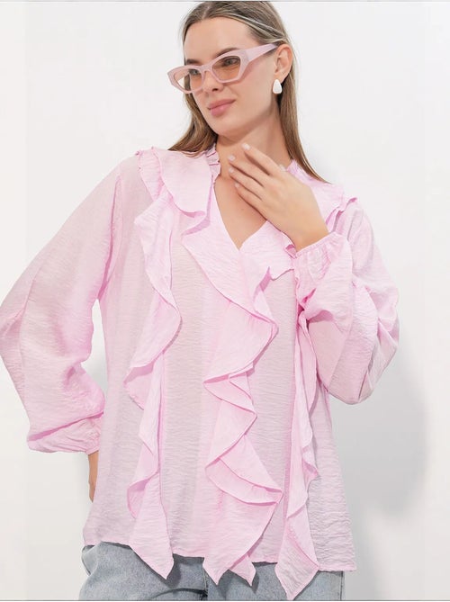 Camisa feminina de viscose e nylon bdart - Kiabi