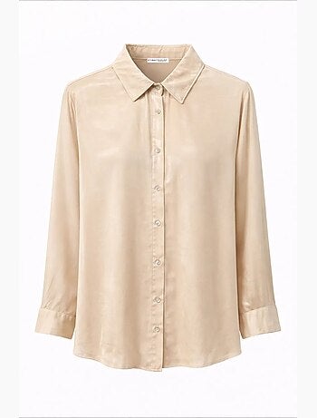 Camisa feminina de viscose e poliéster mixray
