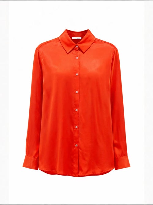 Camisa feminina de viscose e poliéster mixray - Kiabi Camisa feminina de viscose e poliéster mixray - Kiabi
