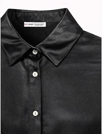 Camisa feminina de viscose e poliéster mixray