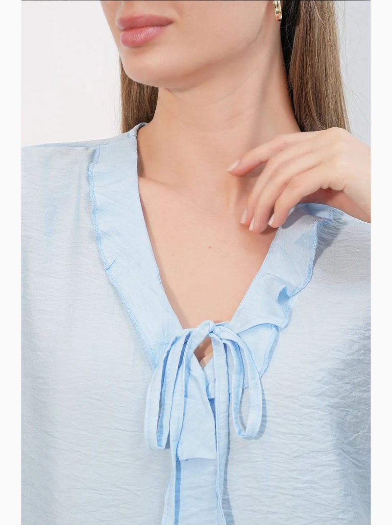 Camisa feminina de viscose-nylon bdart Azul-céu - Kiabi