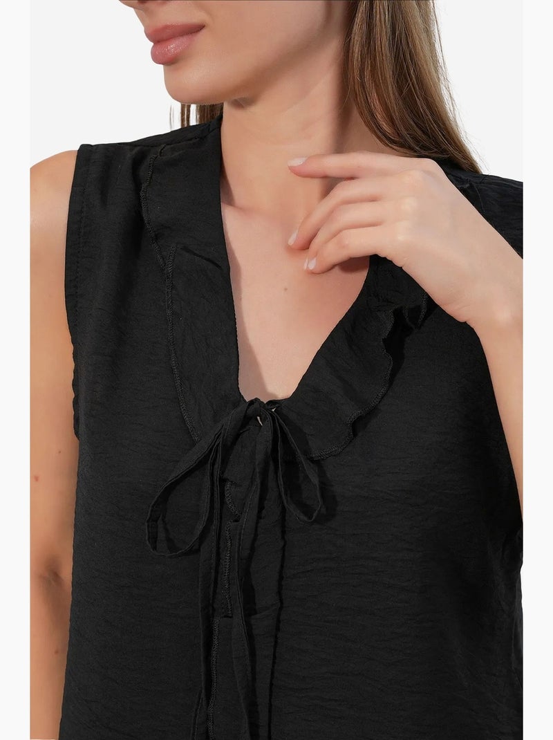 Camisa feminina de viscose-nylon bdart Preto - Kiabi