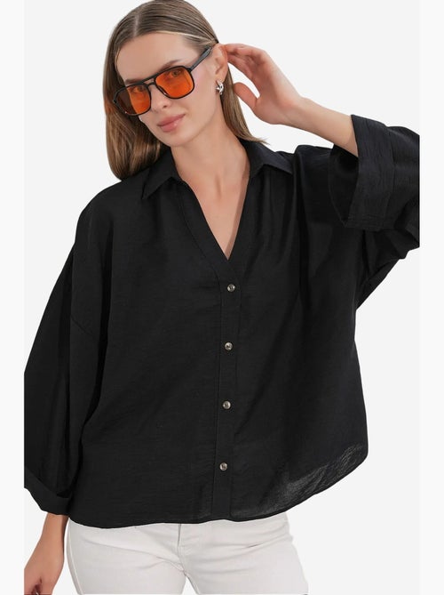 Camisa feminina de viscose-nylon bdart - Kiabi Camisa feminina de viscose-nylon bdart - Kiabi