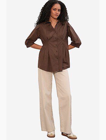 Camisa feminina em mistura de algodão bdart