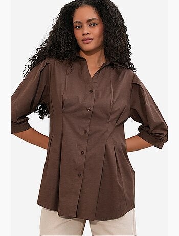 Camisa feminina em mistura de algodão bdart