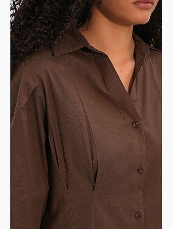 Camisa feminina em mistura de algodão bdart