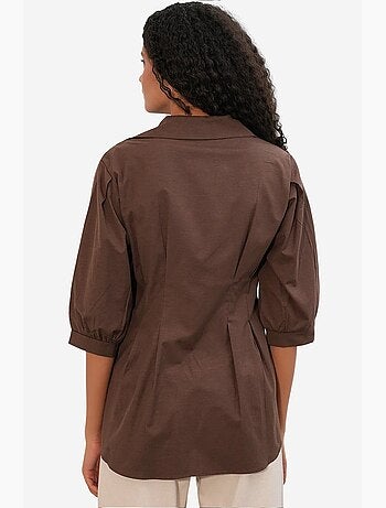 Camisa feminina em mistura de algodão bdart