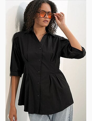Camisa feminina em mistura de algodão bdart