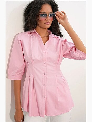 Camisa feminina em mistura de algodão bdart