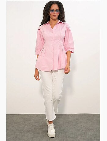 Camisa feminina em mistura de algodão bdart