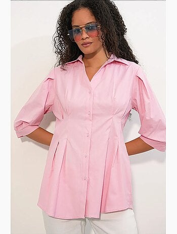 Camisa feminina em mistura de algodão bdart