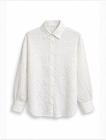 Camisa feminina em mistura de algodão mixray