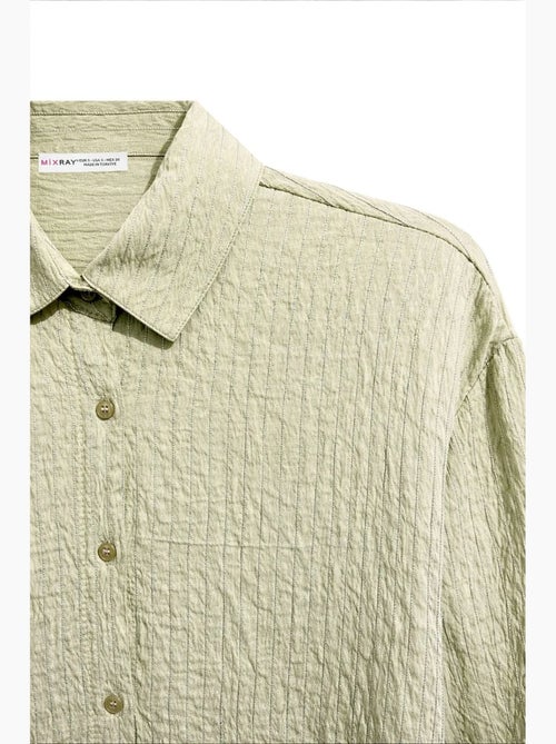Camisa feminina em mistura de algodão mixray - Kiabi