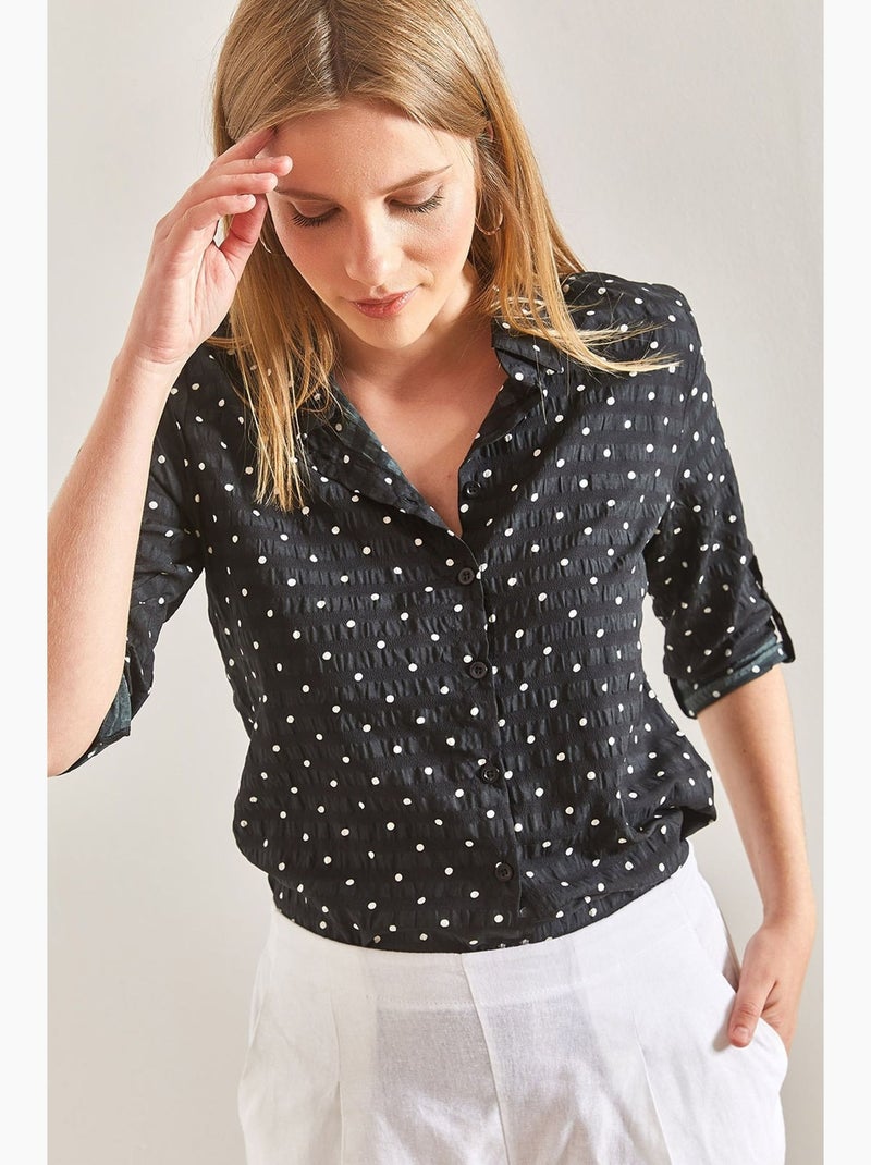 Camisa feminina lucci Preto - Kiabi