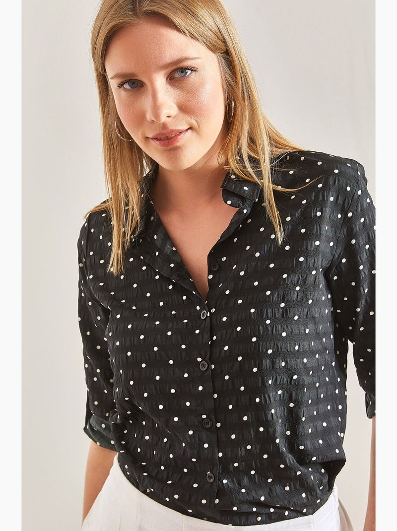 Camisa feminina lucci Preto - Kiabi