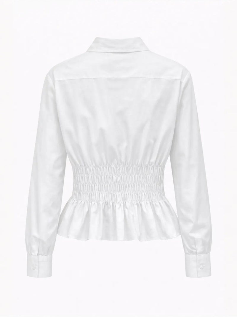 Camisa feminina mixray Branco - Kiabi